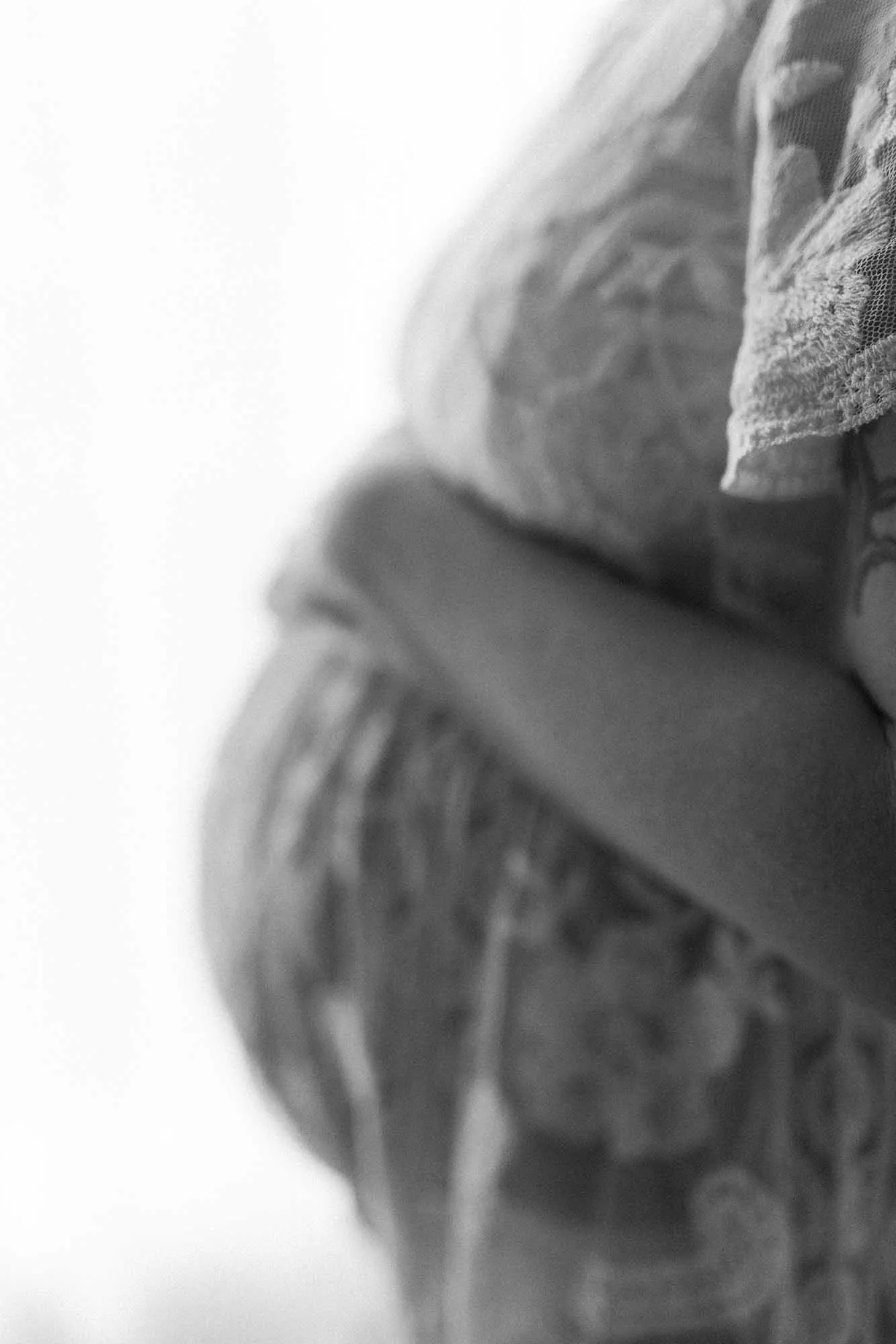 pregnant woman in lace dress